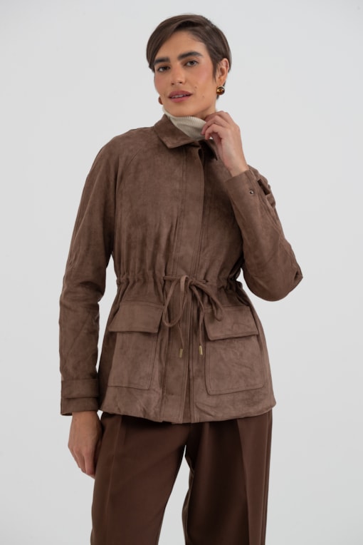Parka Suede Marrom