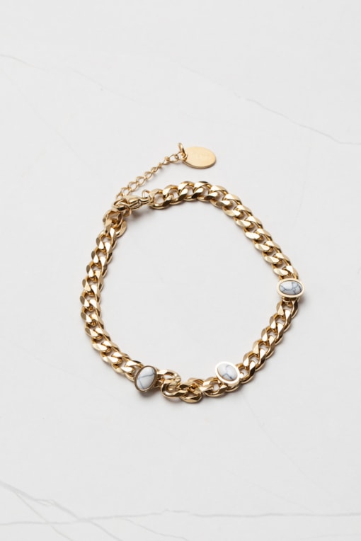 Pulseira Pérola Zircônia Off-white