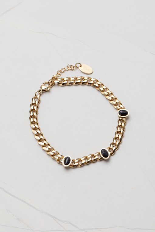 Pulseira Pérola Zircônia Preto