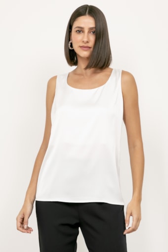 Regata Basic Alça Larga  Branco