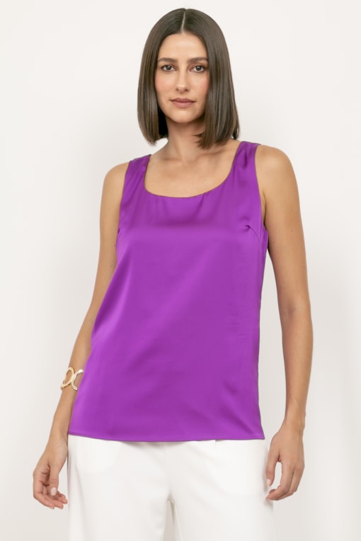 Regata Basic Alça Larga  Roxo 