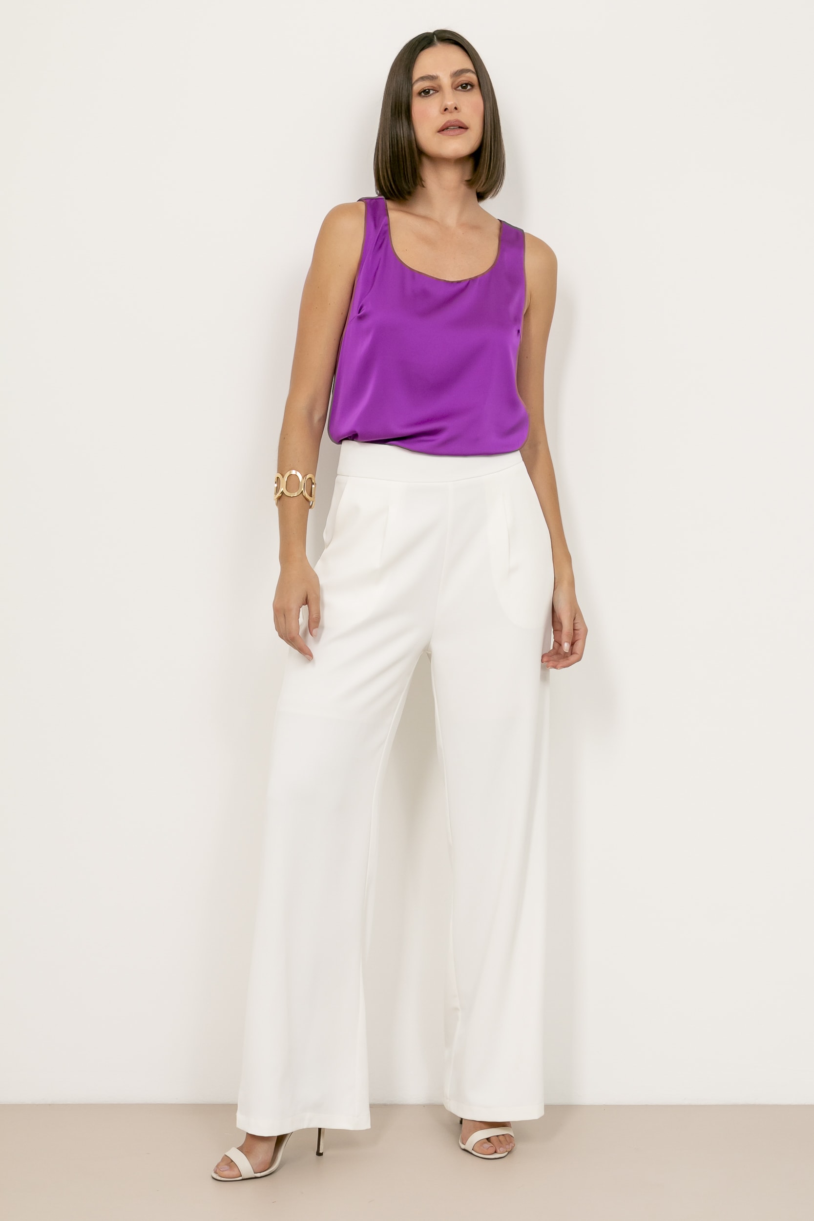 Regata Basic Alça Larga  Roxo 