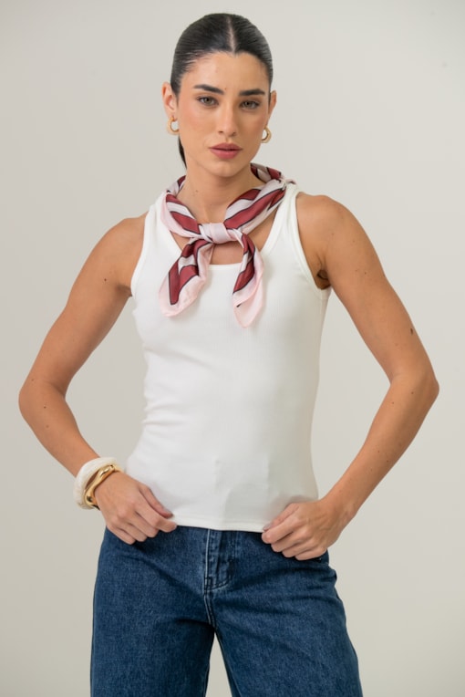 Regata Básica Canelada Off-white