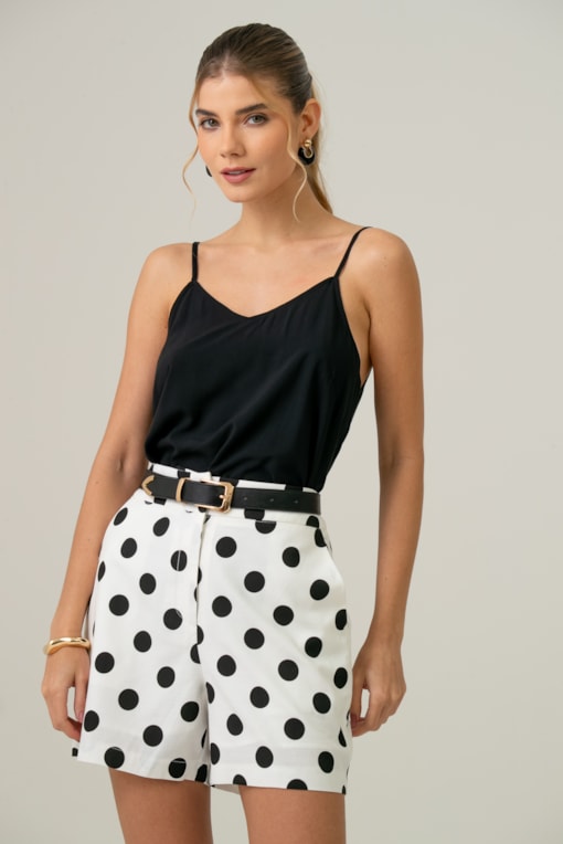 Regata De Alcinha Em Viscose Preto
