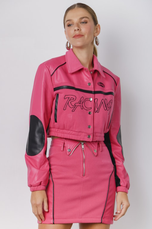 Saia Curta Racing  Pink