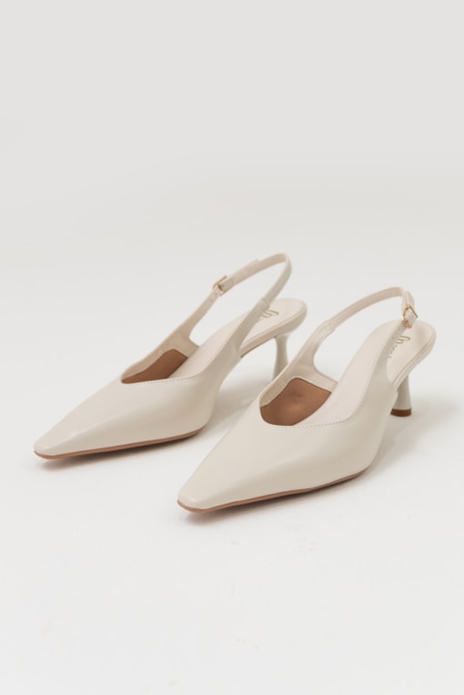 Scarpin Slingback  Off-white