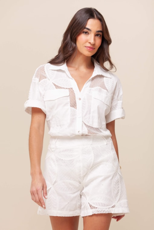 Shorts Curto Guipir   Off-white