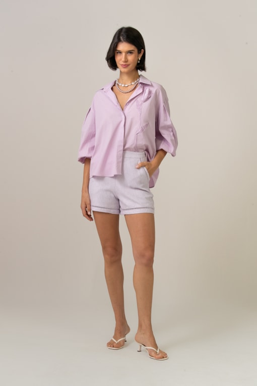 Shorts Tweed Jardin Lilas