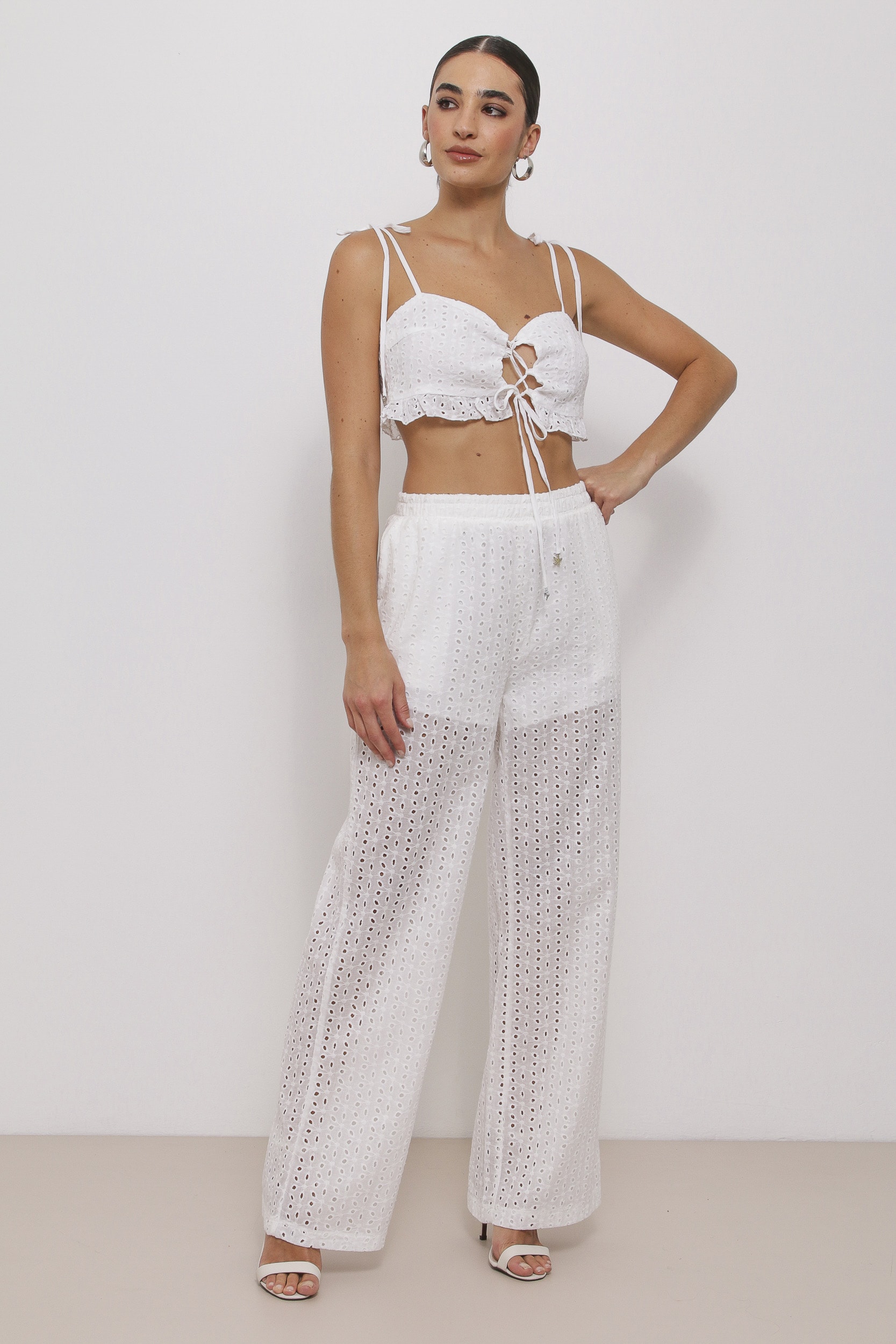 Top Laise Amarração Frontal Off-white