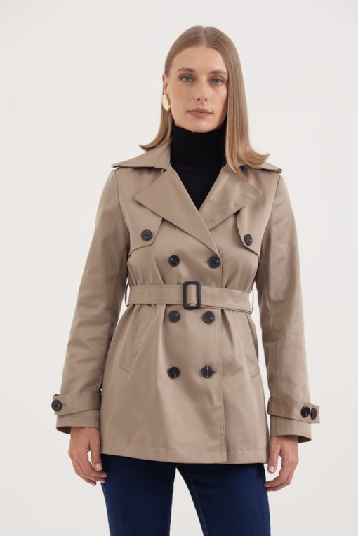 Trench Coat Clássico Caqui