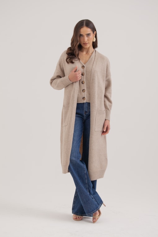Twin Set Tricot Cardigan E Colete Bege
