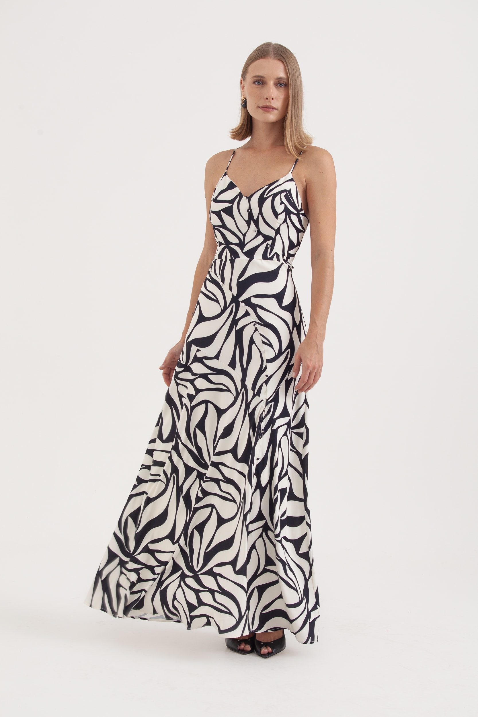 Vestido Estampa Graphica Lume Off-white