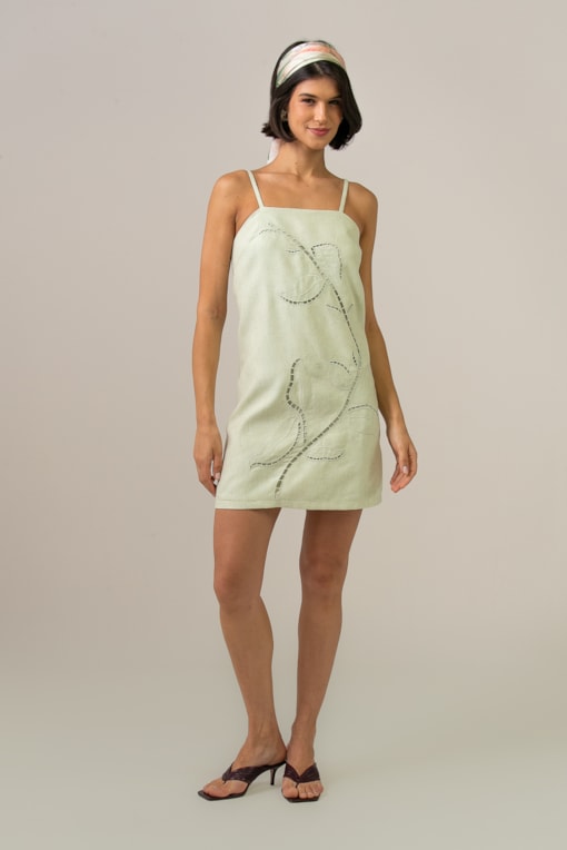 Vestido Tweed Jardin Verde 